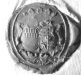 714 Zegel van: Marie Catharina de Belver baronesse et douariere de Lichtervelde,vrouwe van Ammerzoden, Well en ...