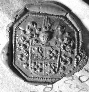 1034 Zegel van: Johannes d'Oirschot van den Brouk d.d. 31 aug. 1735 notaris te Vianen