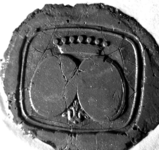 1446 Zegel van: Baumbach, von Louise van der Hoop, echtgenote van de Koninklijk W³rtembergse baron von Baumbach, zegelt ...