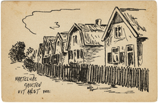 2-10051 Pentekening huizen Aalst. Groeten uit.